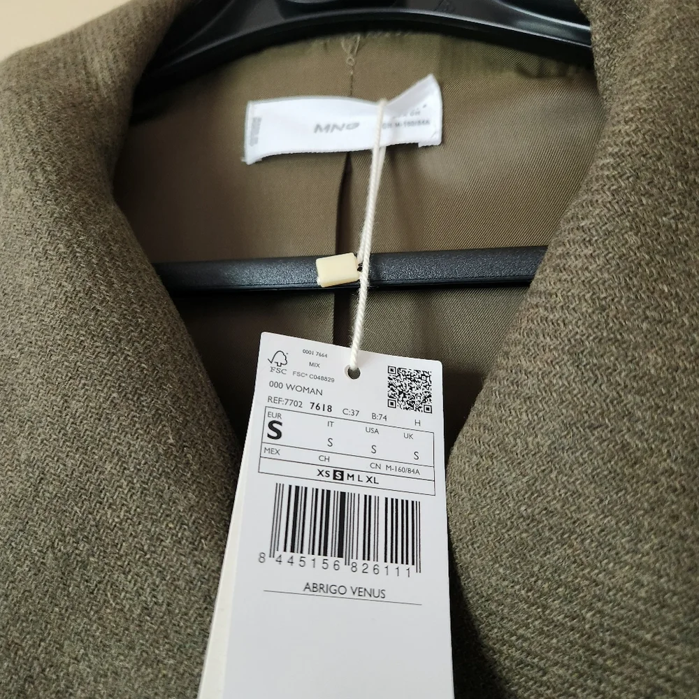 NWT Mango Woolen Coat size S - Picture 6 of 9